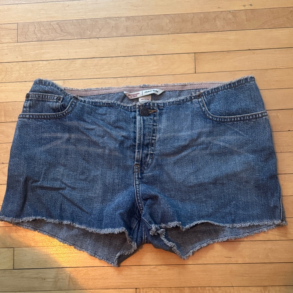 Abercrombie & Fitch Dark Blue Jean Shorts